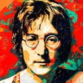thumbnail image 4 of Stephen Chambers 26x26 Gold Ornate Wood Framed With Double Matting Wall Art Titled - John Lennon 5, 4 of 6