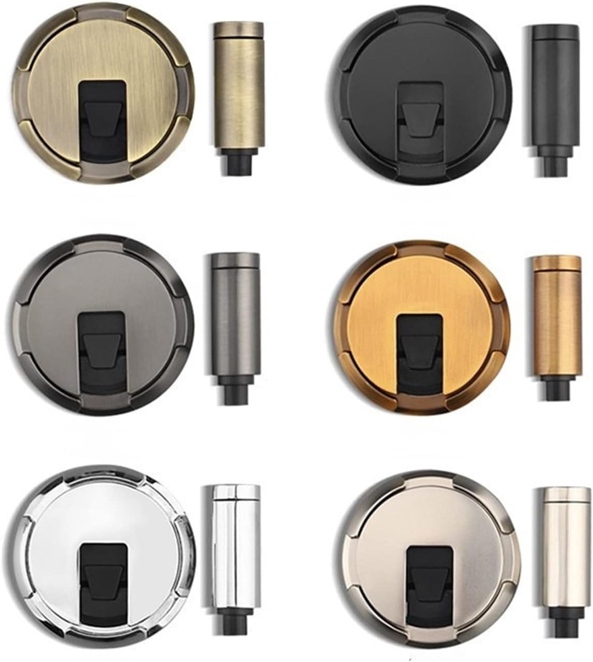Non-Punch Door Stopper Automatic Floor Floor Door Stop Furniture Fittings Gold Black Grey Stopper for Door Windproof Door Stops 1Pcs