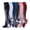 003-Black+Pink+White+Blue+Green+Red, variant on 6 Pairs 15-25mmHg Knee-High Compression Socks for Women & Men - Wide Calf Design, Ideal Support for Athletics, Travel,Daily wear