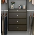 thumbnail image 6 of Easy Track Wood Laminate Deluxe Closet Organizer with Shelves and Drawers, Truffle, 6 of 6