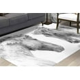 thumbnail image 3 of Two Horses Rug Car Mat Rugs, Pattern Rug, Trendy Rug, Animal Rug, Non Slip Rug, Two Horses Rug, Saloon Rug, Home Decor Rug, Black White Rug, 3.3'x5' - 100x150 cm, 3 of 8