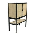 thumbnail image 5 of Creative Co-Op Pine Wood Cabinet with Natural Rattan Details, 5 of 5