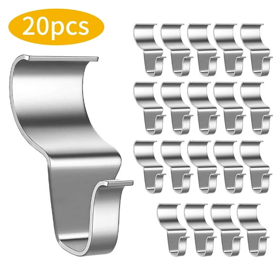 WLGJL Vinyl Siding Hooks Hanger, Heavy Duty Siding Clips for Hanging on Patio, No-Hole Needed Stainless Steel Siding Clips to Decor Wreath Things for Horizontal Vinyl Siding（20pack）