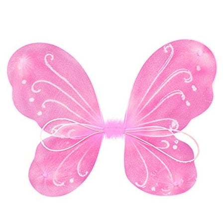 Colle Ailes de Fée Papillon pour Filles pour Costumes de Fée Ailes Scintillantes de Princesse de Fée Cadeau de Fête