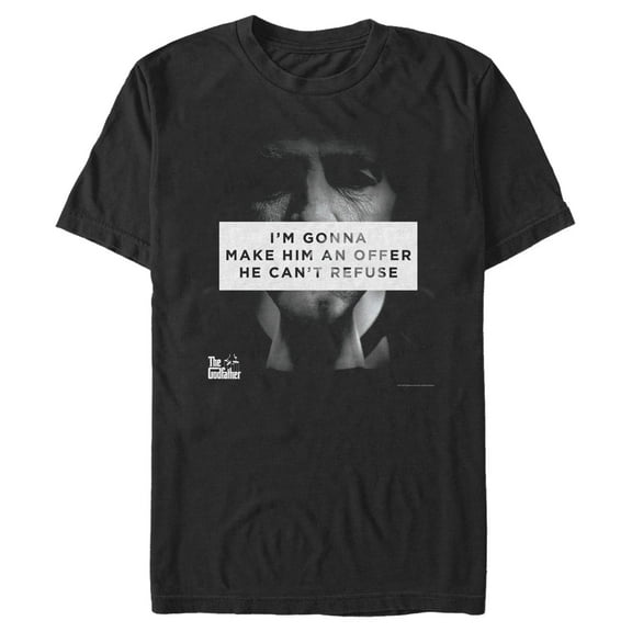 Men's The Godfather Make Him an Offer Quote  Graphic Tee Black X Large