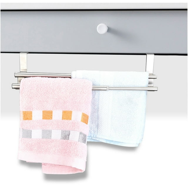 Toallero Doble Telescópico De Acero Inoxidable, Organizador De Cocina Y Baño