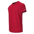 thumbnail image 4 of Delconic Workout Shirts for Men Dry Fit Gym Shirts Short Sleeve Athletic Moisture Wicking T-Shirt Wine 2XL, 4 of 5