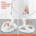 thumbnail image 5 of TASALON 1875W Ionic Hooded Hair Dryer with 3 Heat Settings, Professional Sit-Under Dryer for Home & Salon, Portable Ceramic Hair Dryer Bonnet,White, 5 of 7