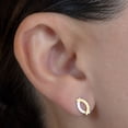 thumbnail image 2 of Aretes de oro 14k GIALLO Broquel GIALLO COLLECTION Símbolo de oro amarillo y oro blanco, 2 of 5