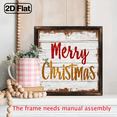 thumbnail image 6 of 2D Flat, 2D FLAT Wall Pediments 8x8inch Wooden Wall Art Sign Rustic Wooden Christmas Sign with Merry Christmas Text, Holiday Home Decor, Festive Farmhouse Style, Indoor Outdoor Use Easy, 6 of 9