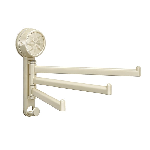 AHGQT Swivel Towel Rack for Bathroom, Folding 3 Arms Hand Towel Bars Towel Hanger for Bathroom,Wall Mount Drying Racks for Laundry, Storage Space Saving