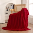thumbnail image 1 of Red Throw Blanket Lightweight 3D 60"50", 1 of 5