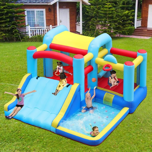 Inflatable Water Slide Jumper Bounce House for Kids Slide Park Jumping
