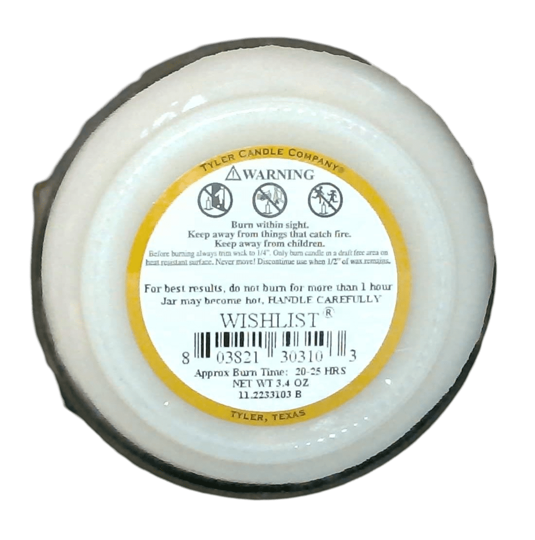 (3 pack) Tyler Candle Company - Wishlist - 3.4oz jar candle - with Tyler matches