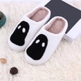 thumbnail image 2 of Gubotare Halloween House Slippers Slippers for Womens Warm Memory Foam Anti-Slip House Shoes Comfortable Cotton Slippers Home Bedroom Shoes Indoor & Outdoor Size 8 (White,8), 2 of 5
