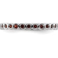 thumbnail image 3 of Solid Sterling Silver Stackable Expressions Garnet Ring - Ring Size 6.0-1.6gm, 3 of 7