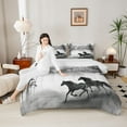 thumbnail image 4 of Homewish 3D Racing Horse Queen Comforter Set for Adult, Grey Rustic Cabin Bedding Sets, Farmhouse Animal Reversible Bedding Comforter Set, Luxury Bedroom Decor, 3pcs, 4 of 8