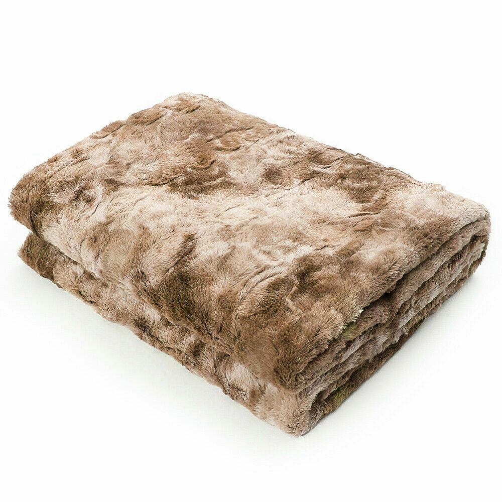 Faux Fur Throw Blanket, Tiedye Fluffy Super Soft Furry Decorative