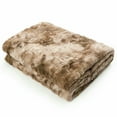 thumbnail image 2 of Super Soft Tie Dye Throw Blanket Warm and Cozy Throw Decorative for Bedroom Sofa Floor 51"x63", Khaki, 2 of 7
