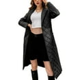 thumbnail image 3 of Liacowi Women Quilted Puffer Long Coat Winter Lightweight Long Sleeve Warm Outerwear Over Knee Padded Jacket with Belt, 3 of 7