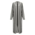 thumbnail image 4 of Arlun Long Hoodies Lightweight Cardigans for Women Open Front Loose Soft Comfort Trendy Coats Fall Winter Fashion Plain Thin Cardigan Jackets with Pockets Grey XL, 4 of 8