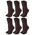 thumbnail image 2 of 6 Pairs Men’s Women Soft Winter Cozy Fuzzy Slipper Socks, Soft Hospital Lounge Crew Socks, 2 of 3