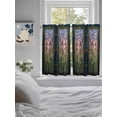 thumbnail image 3 of Stained Glass 2 Panel Kitchen Curtains for Windows, Vintage Abstract Botanical Plant Bathroom Privacy Curtain, Home Décor Window Treatment for Bedroom/Living Room 55"x45", 3 of 6