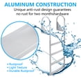 thumbnail image 2 of Heavy Duty 4-Step Reverse-Up Aluminum Dock Ladder for Trucks, 350 lbs Capacity, Non-Slip Wide Treads,Quick-Release, Corrosion Resistant,Surface Spray Anti-Corrosion Powder, Reverse-up,Straight Ladder, 2 of 7