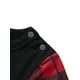 thumbnail image 5 of Pijamas navideños familiares a juego: camisetas de manga larga con estampado de letras y copos de nieve y pantalones a cuadros., 5 of 7