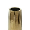 thumbnail image 5 of DecMode 14", 11", 7"H Geometric Gold Ceramic Vase, Set of 3, 5 of 10