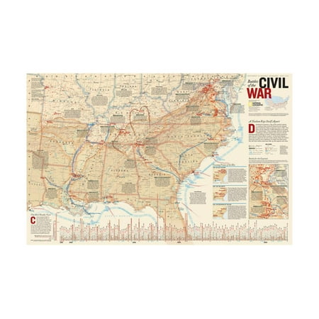 2005 Battles of the Civil War Print Wall Art By National Geographic