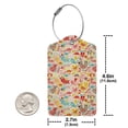 thumbnail image 2 of Rocae Colorful Chicken for Leather Luggage Baggage Tags ID Label Privacy Cover ID Label with Stainless Steel Loop and Address Card, 2 of 5