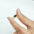 thumbnail image 5 of Rosec Jewels Natural Black Opal Oval Promise Ring for Women - Natural Opal Diamond Ring in East West Style (5X7 mm, AAA Grade), 18K Yellow Gold, US 11.50, 5 of 9