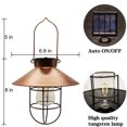 thumbnail image 2 of Lámpara de linterna solar Luz de disco Colgantes al aire libre Impermeable Vintage Metal, 2 of 7