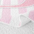 thumbnail image 5 of Manfei Pink Letter Print B Bed Spread Queen,Pink Cute Bowknot Queen Coverlet Set,3-Piece,1 Quilt and 2 Pillowcases, 5 of 7