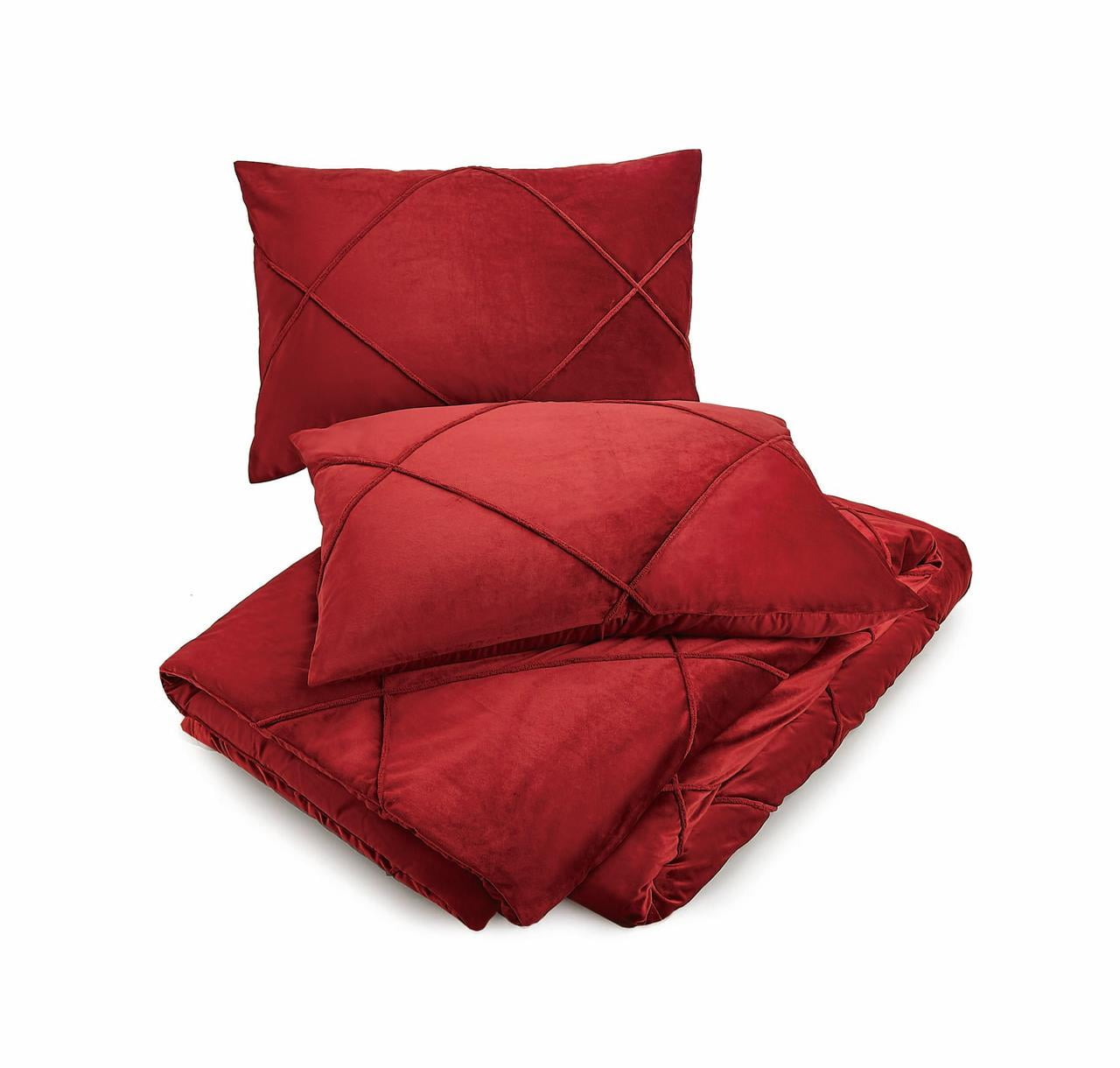 Better Homes & Gardens Embroidered Velvet 3pc Set Full/Queen Red
