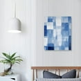 thumbnail image 4 of Nawypu  Blue Wall Art White and Blue Abstract Wall Art Modern Oil Painting Print Canvas Aesthetic Wall Decor for Living Room Bedroom Bathroom Office, 4 of 5