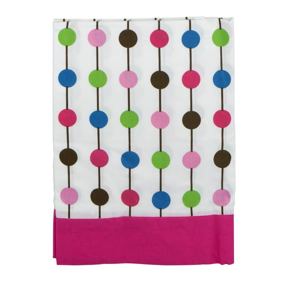 Bacati - Rod Pocket Window Valance Botanical Pink/Multicolor
