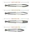 thumbnail image 3 of 4in1 Stainless Steel Kitchen Food Tongs Set for Cooking with BPA Free Silicone Tips, Toaster Steak Pie Pizza Pasta Spaghetti Noodles Salad Fruit Vegetable Grill BBQ Buffet Clamp Serving Tools Gadgets, 3 of 8