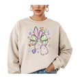 thumbnail image 2 of Easter Nurse Sweatshirt for Women - Cute Bunny Bow Stethoscope Graphic Tee Sand Sweatshirt Adult Medium, 2 of 7
