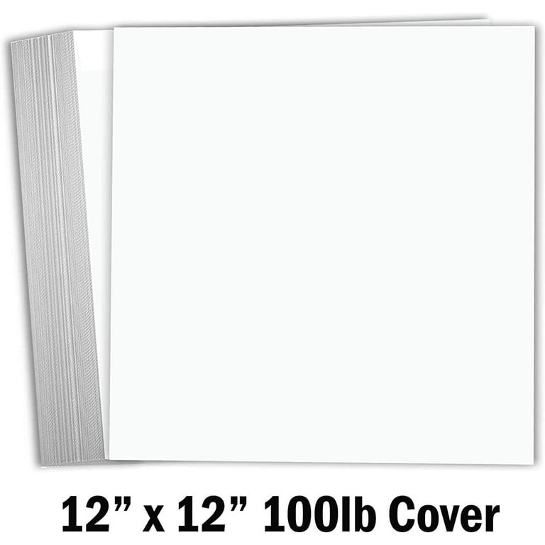 Rustic Ivory White Cardstock - 12 x 12 inch - 80Lb Cover - 25 Sheets -  Clear