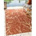 thumbnail image 3 of Unique Loom Botanical Collection Abstract Pictorial Transitional Indoor and Outdoor Flatweave Area Rug, 9 x 12 Feet, Terracotta/Beige, 3 of 10