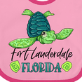 thumbnail image 4 of Inktastic Fort Lauderdale, Florida Happy Sea Turtle Boys or Girls Baby Bib, 4 of 4