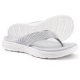 thumbnail image 3 of Comwarm Sport Flip Flops for Women, Comfortable Walking House Thong Sandals Slippers for Summer, Grey, 3 of 7