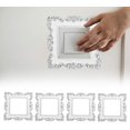 thumbnail image 1 of 4 Pcs Light Switch Stickers Luxury Stickers for Light Switches 155mm/90mm Vintage Style Stickers White Luxury Flower Light Switch Covers for Light Switch Decoration, 1 of 5