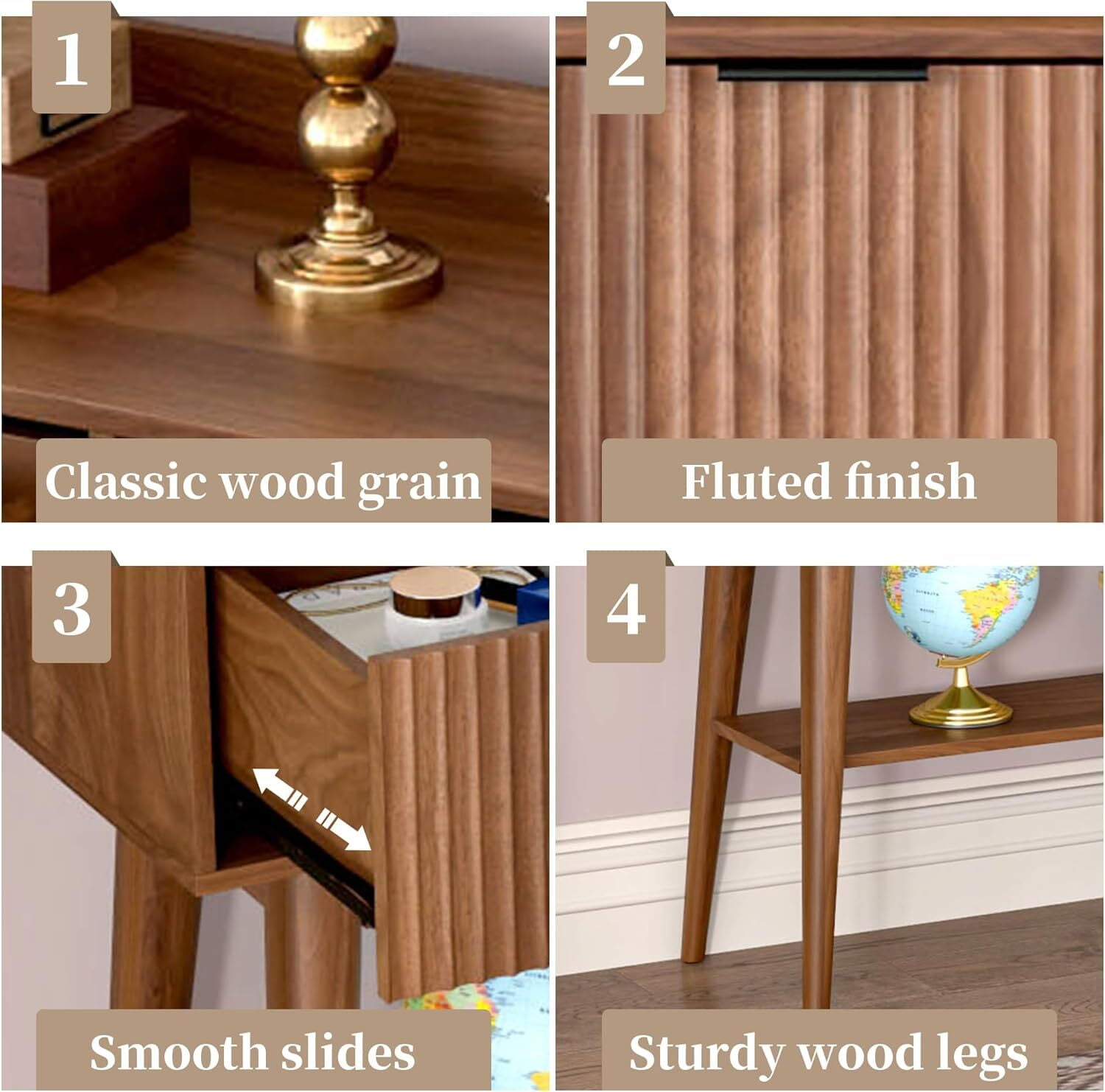 Entryway Sofa Table, Narrow Console Table, Entryway Table with 3 Drawer