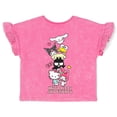 thumbnail image 3 of Hello Kitty Badtz-Maru Cinnamoroll Hello Kitty French Terry T-Shirt and Shorts Outfit Set Toddler to Big Kid, 3 of 5