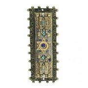 Judaica Kingdom MG-MZ5 Mezuzah Ornate Rectangle With Gold Accents