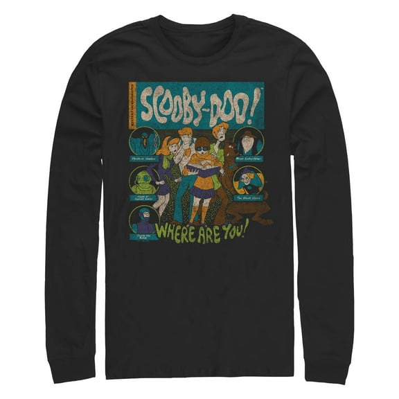 Men's Scooby Doo Where Are You Villains  Long Sleeve Shirt