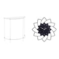 thumbnail image 1 of Juego De Mesa Auxiliar De Acrílico Y Reloj De Pared Con Forma De Flor Para Espacios Pequeños, Decoración Moderna Para El Hogar, La Sala De Estar, El Dormitorio, El Baño Y La Cafetería., 1 of 8